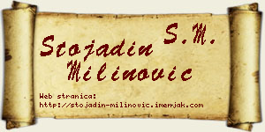 Stojadin Milinović vizit kartica